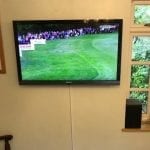 Wall mounted TV in home